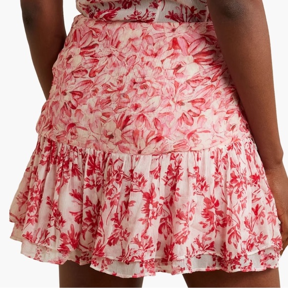 NWOT LoveShackFancy silk miniskirt - Picture 4 of 8